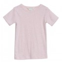 serendipity organics - Bio Kinder T-Shirt mit Streifen, rose/offwhite