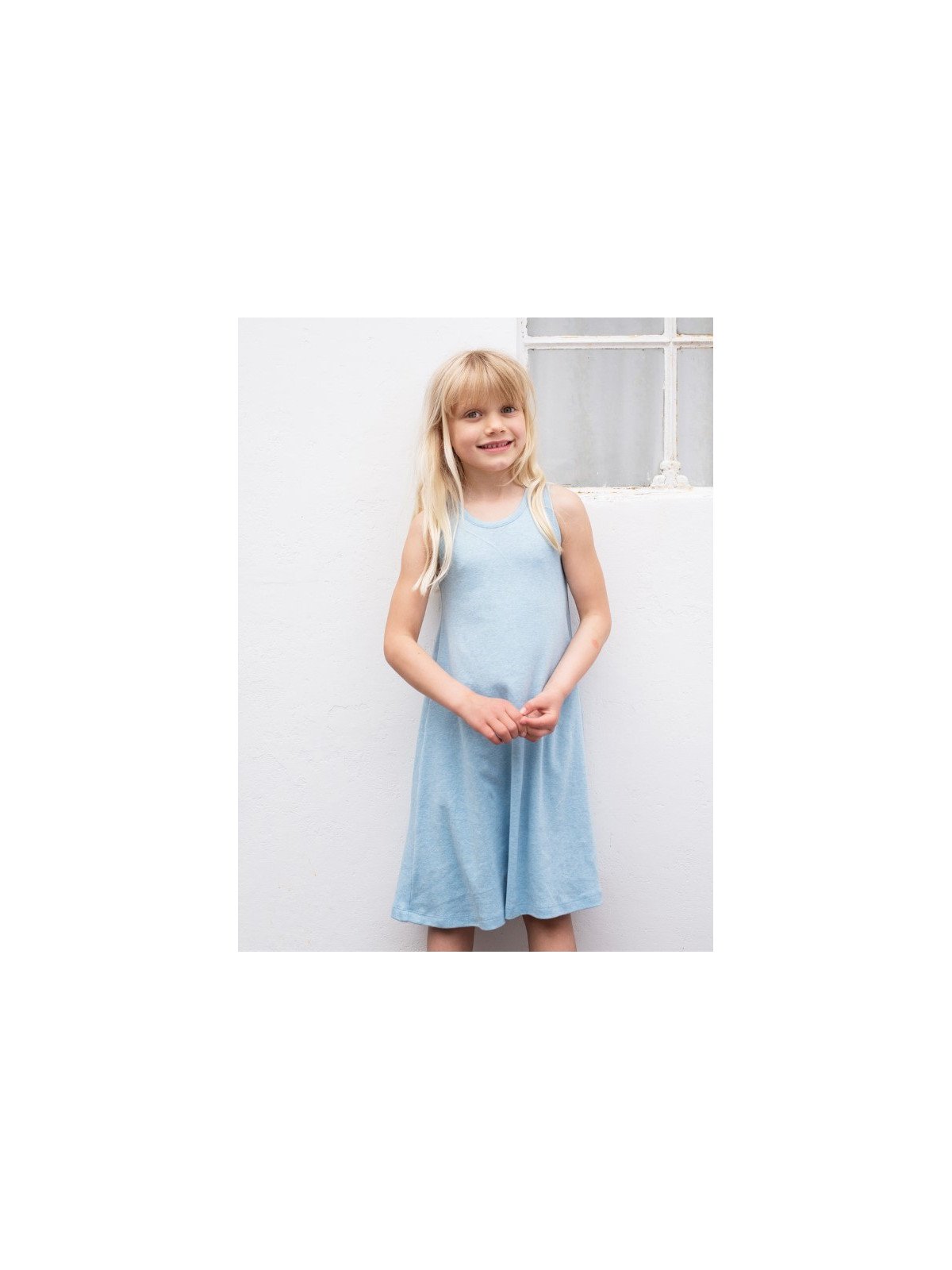 serendipity organics - Bio Kinder Jerseykleid, aqua