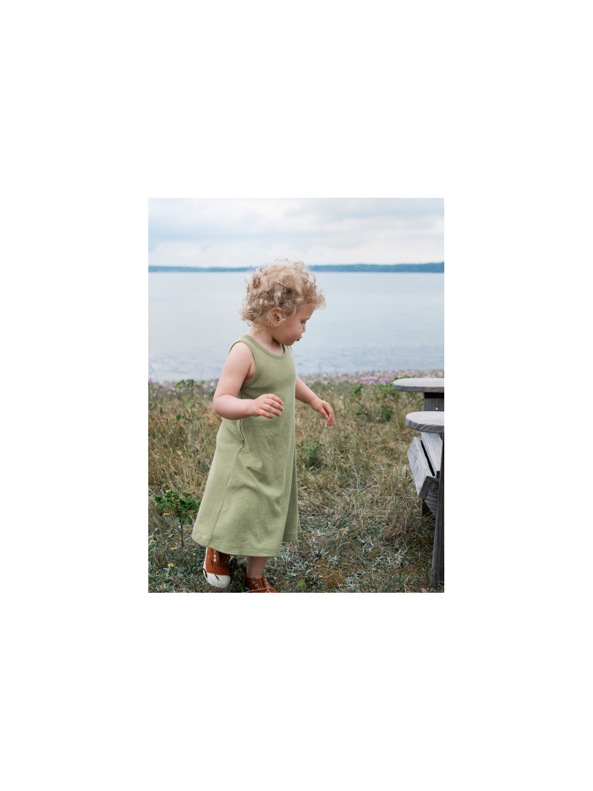 serendipity organics - Bio Kinder Jerseykleid, grass