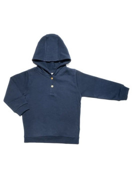 Leela Cotton - Bio Kinder Kapuzenshirt, indigo