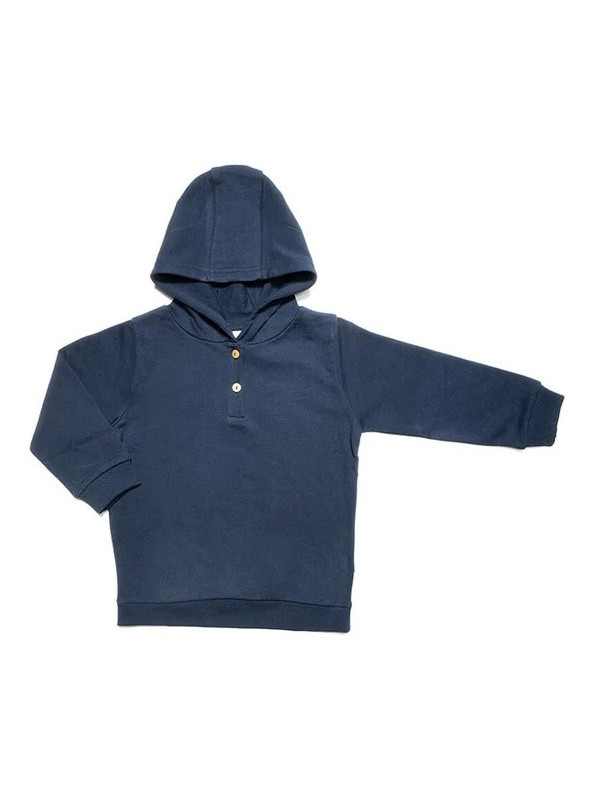 Leela Cotton - Bio Kinder Kapuzenshirt, indigo