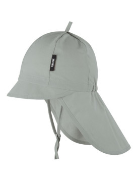 pure pure by BAUER - Bio Kinder Mütze mit Nackenschutz und Schirm, UPF 30-35, old green