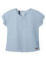 pure pure by BAUER - Bio Kinder Musselin Bluse, hellblau