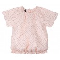 pure pure by BAUER - Bio Kinder Musselin Bluse mit Blätter-Allover, rose