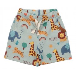 Walkiddy - Bio Kinder Jersey Shorts mit Safari-Allover