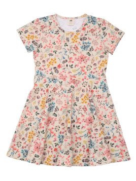 Walkiddy - Bio Kinder Jersey Kleid mit Blumen-Allover