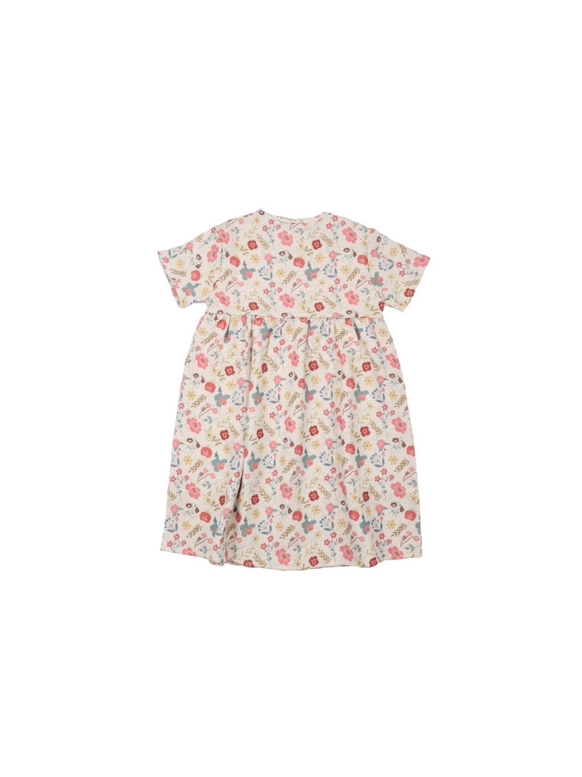 Walkiddy - Bio Kinder Musselin Kleid mit "Flowers & Leaves"-Allover