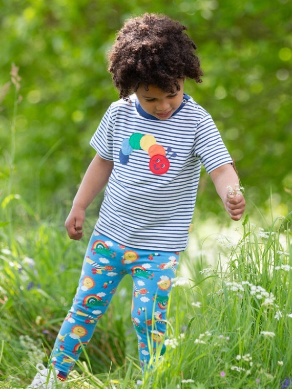 kite kids - Bio Kinder T-Shirt mit Raupen-Applikation