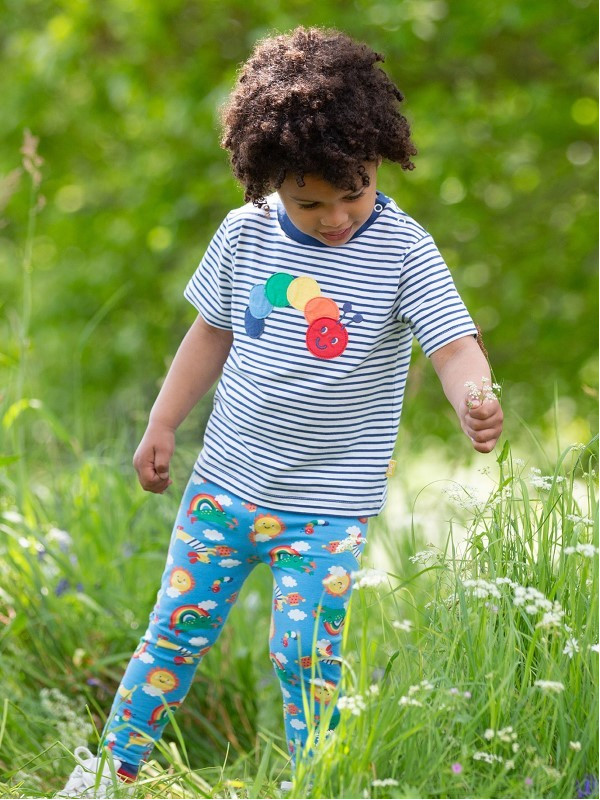 kite kids - Bio Kinder T-Shirt mit Raupen-Applikation