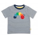 kite kids - Bio Kinder T-Shirt mit Raupen-Applikation und Streifen