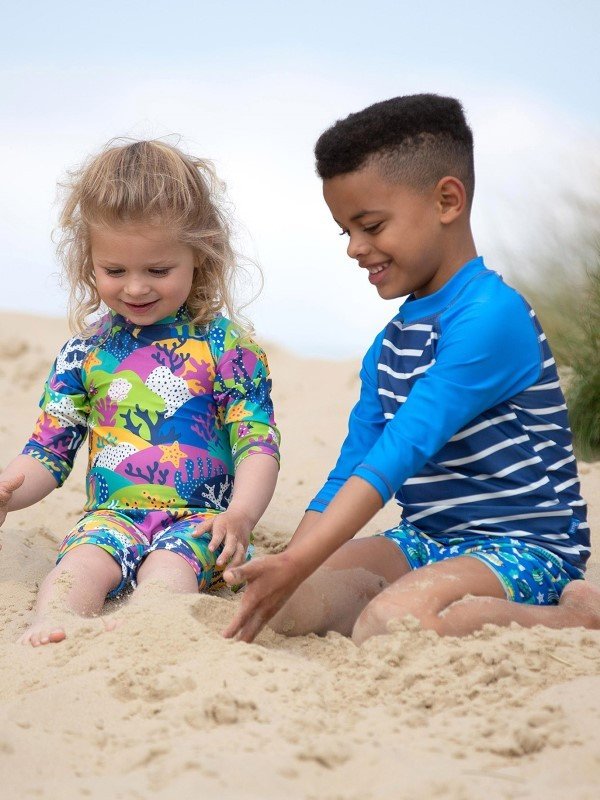 kite kids - Kinder Badeshirt mit Streifen, UPV50+