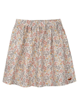 pure pure by BAUER - Bio Kinder Rock mit Sommerblumen-Allover, aprikose