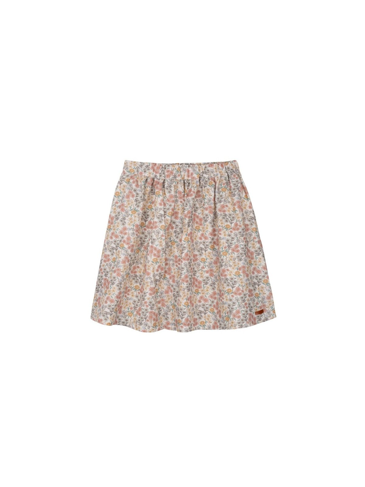 pure pure by BAUER - Bio Kinder Rock mit Sommerblumen-Allover, aprikose