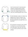 Oktopulli - Bio Kinder Sweatshirt "Benja" zum Mitwachsen, Gelb Weiß Rosa