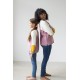 Oktopulli - Bio Kinder Sweatshirt "Benja" zum Mitwachsen, Gelb Weiß Rosa