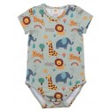 Walkiddy - Bio Baby Body kurzarm mit Safari-Allover