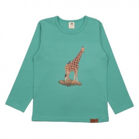 Walkiddy - Bio Kinder Langarmshirt mit Giraffen-Druck