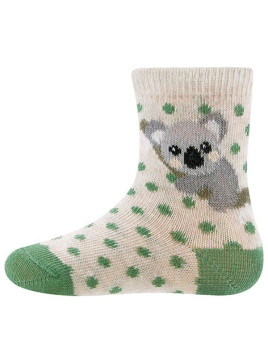 Ewers - Bio Kinder Socken mit Koala-Motiv, grün