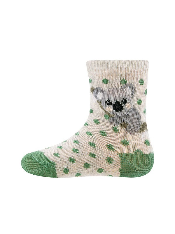 Ewers - Bio Kinder Socken mit Koala-Motiv, grün