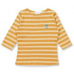 Sense Organics - Bio Kinder 3/4 Shirt "Louise" mit Blumen-Druck und Streifen
