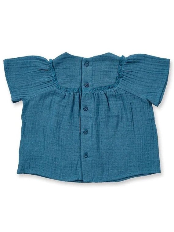 Sense Organics - Bio Baby Musselin Bluse "ASTA", ocean