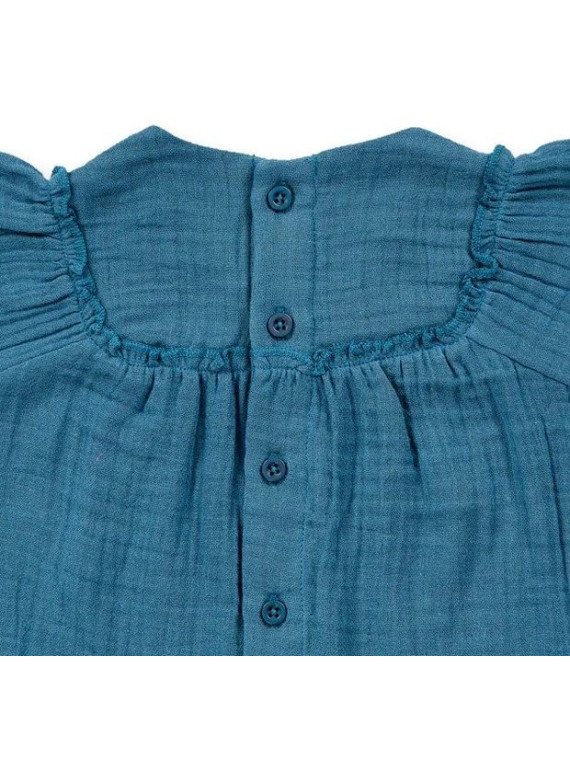 Sense Organics - Bio Baby Musselin Bluse "ASTA", ocean