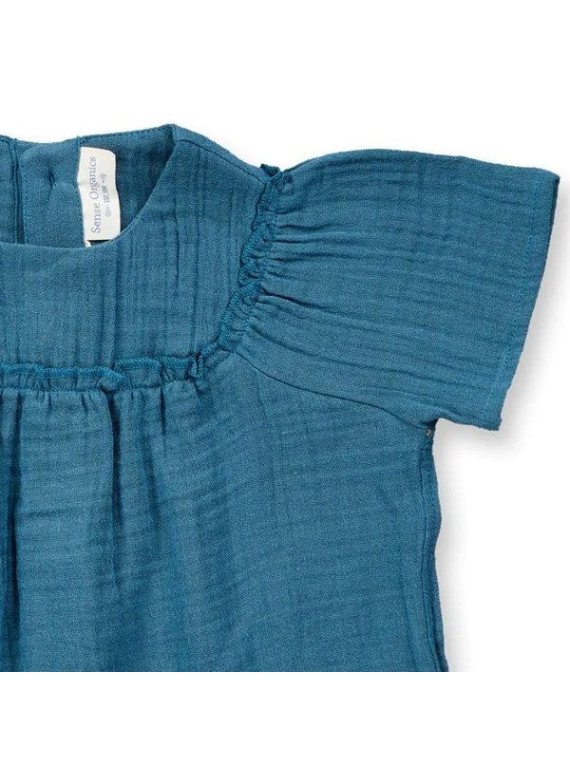 Sense Organics - Bio Baby Musselin Bluse "ASTA", ocean