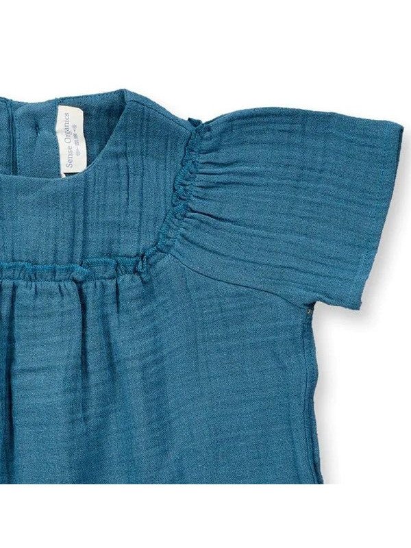 Sense Organics - Bio Baby Musselin Bluse "ASTA", ocean
