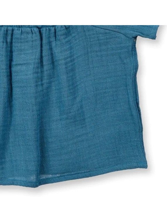 Sense Organics - Bio Baby Musselin Bluse "ASTA", ocean