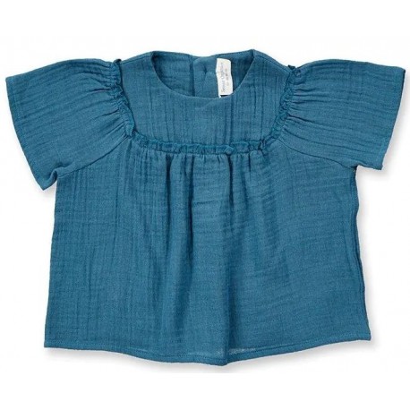 Sense Organics - Bio Baby Musselin Bluse "ASTA", ocean
