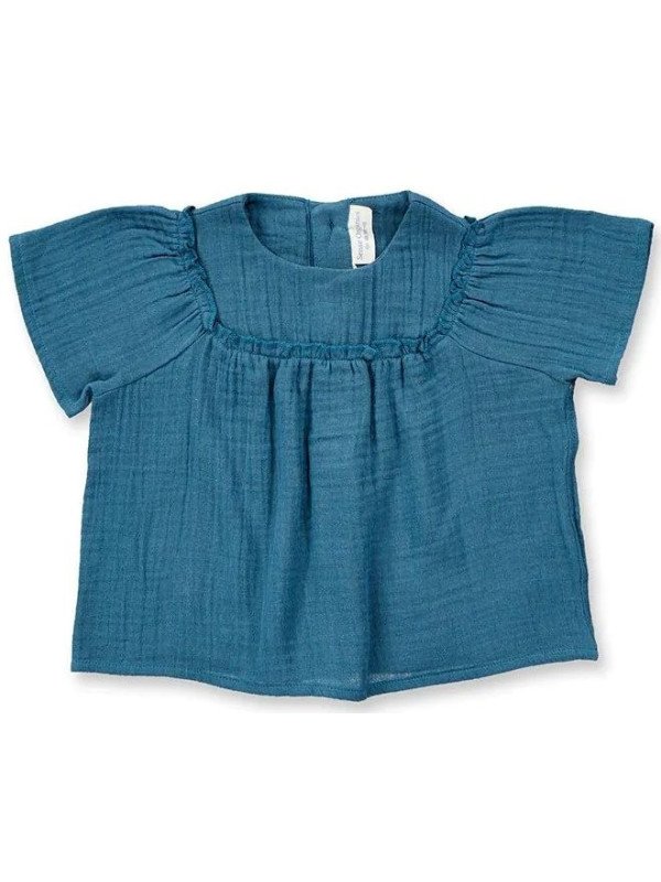 Sense Organics - Bio Baby Musselin Bluse "ASTA", ocean