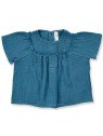 Sense Organics - Bio Baby Musselin Bluse "ASTA", ocean