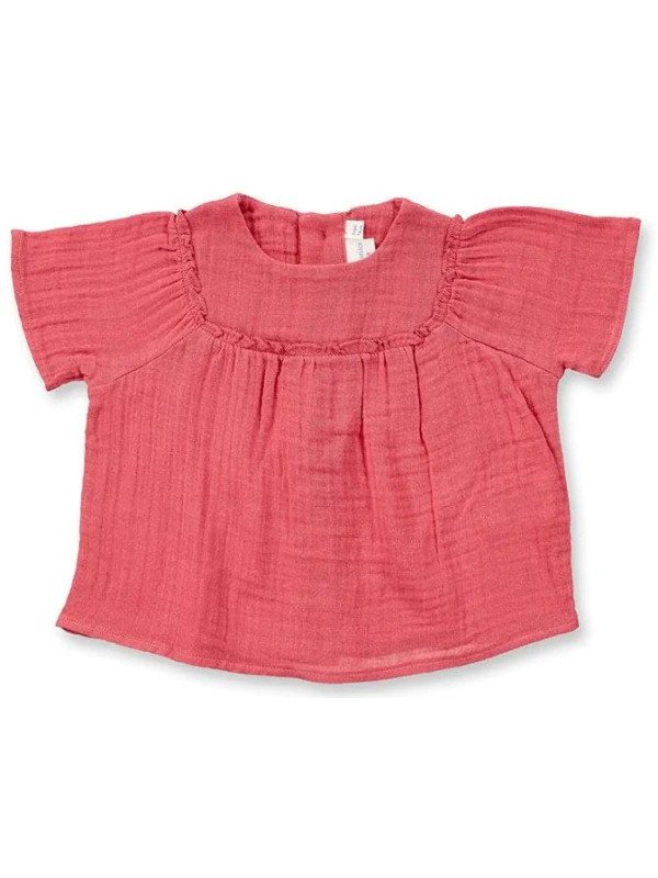 Sense Organics - Bio Baby Musselin Bluse "ASTA", himbeere