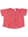 Sense Organics - Bio Baby Musselin Bluse "ASTA", himbeere