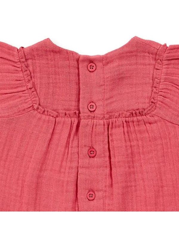 Sense Organics - Bio Baby Musselin Bluse "ASTA", himbeere