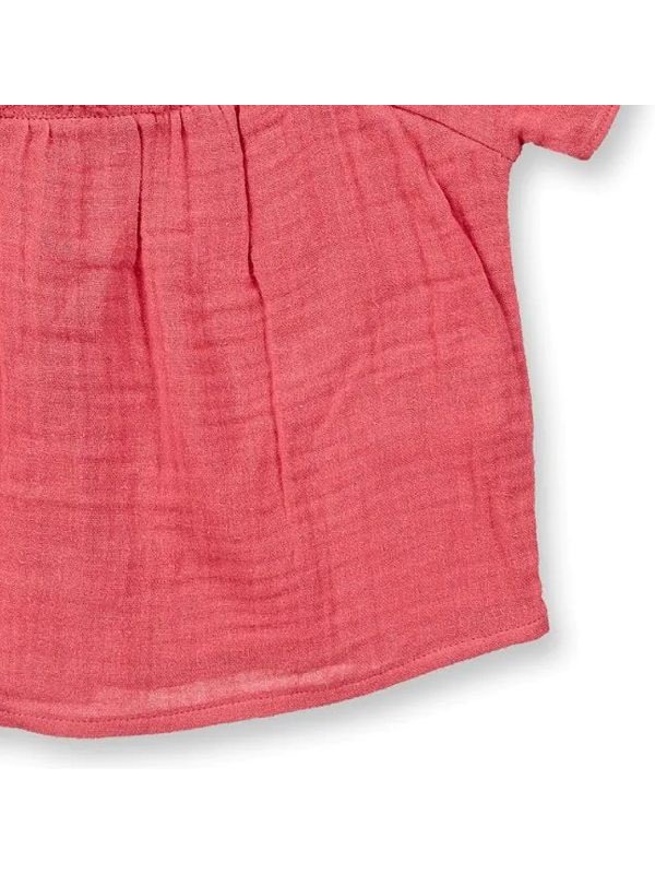 Sense Organics - Bio Baby Musselin Bluse "ASTA", himbeere