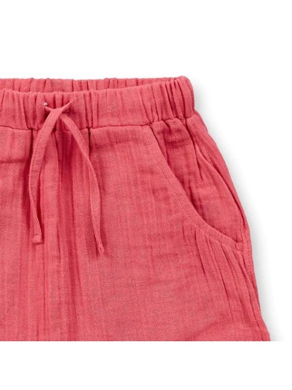Sense Organics - Bio Kinder Musselin Hose "LOKI", himbeere