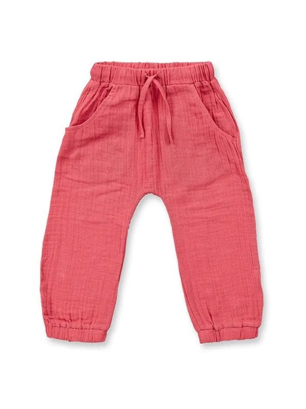 Sense Organics - Bio Kinder Musselin Hose "LOKI", himbeere