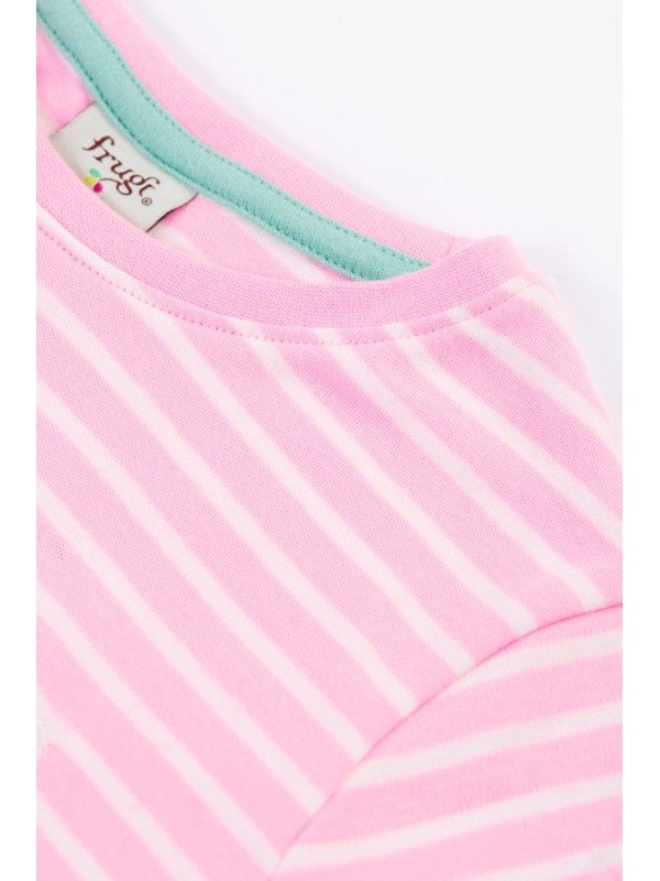 frugi - Bio Kinder T-Shirt "Camille" mit Käfer-Applikationen und Streifen