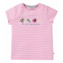 frugi - Bio Kinder T-Shirt "Camille" mit Käfer-Applikationen und Streifen