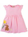 frugi - Bio Kinder Jersey Kleid "Bobby" mit Hasen-Applikation