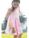 frugi - Bio Kinder Jersey Kleid "Bobby" mit Hasen-Applikation