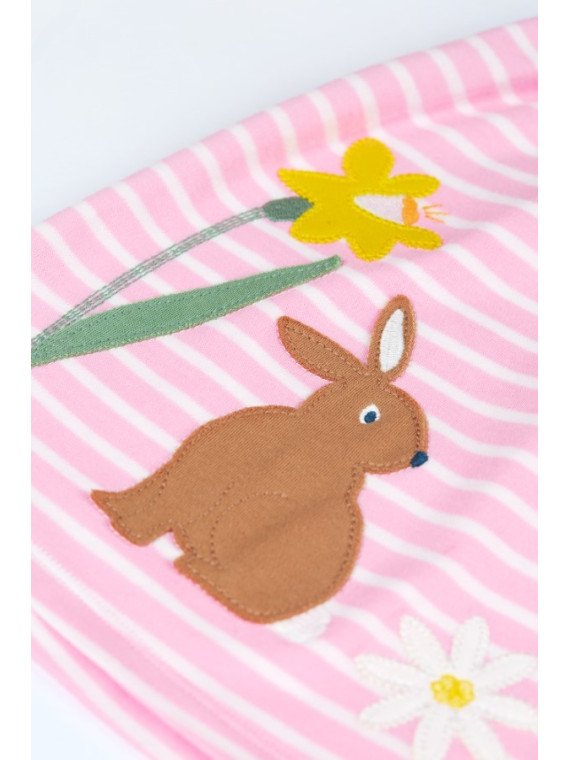 frugi - Bio Kinder Jersey Kleid "Bobby" mit Hasen-Applikation