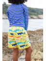 frugi - Kinder Badeshorts "Boscastle" mit Hai-Allover