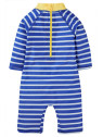 frugi - Baby Schwimmanzug "Little Sun" mit Hai-Motiv und Streifen, UPF 50+