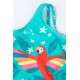 frugi - Kinder Badeanzug "Sally" mit Papageien-Motiv und Blumen