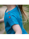 Little Green Radicals - Bio Kinder Jersey Kleid mit U-Boot-Ausschnitt, blau