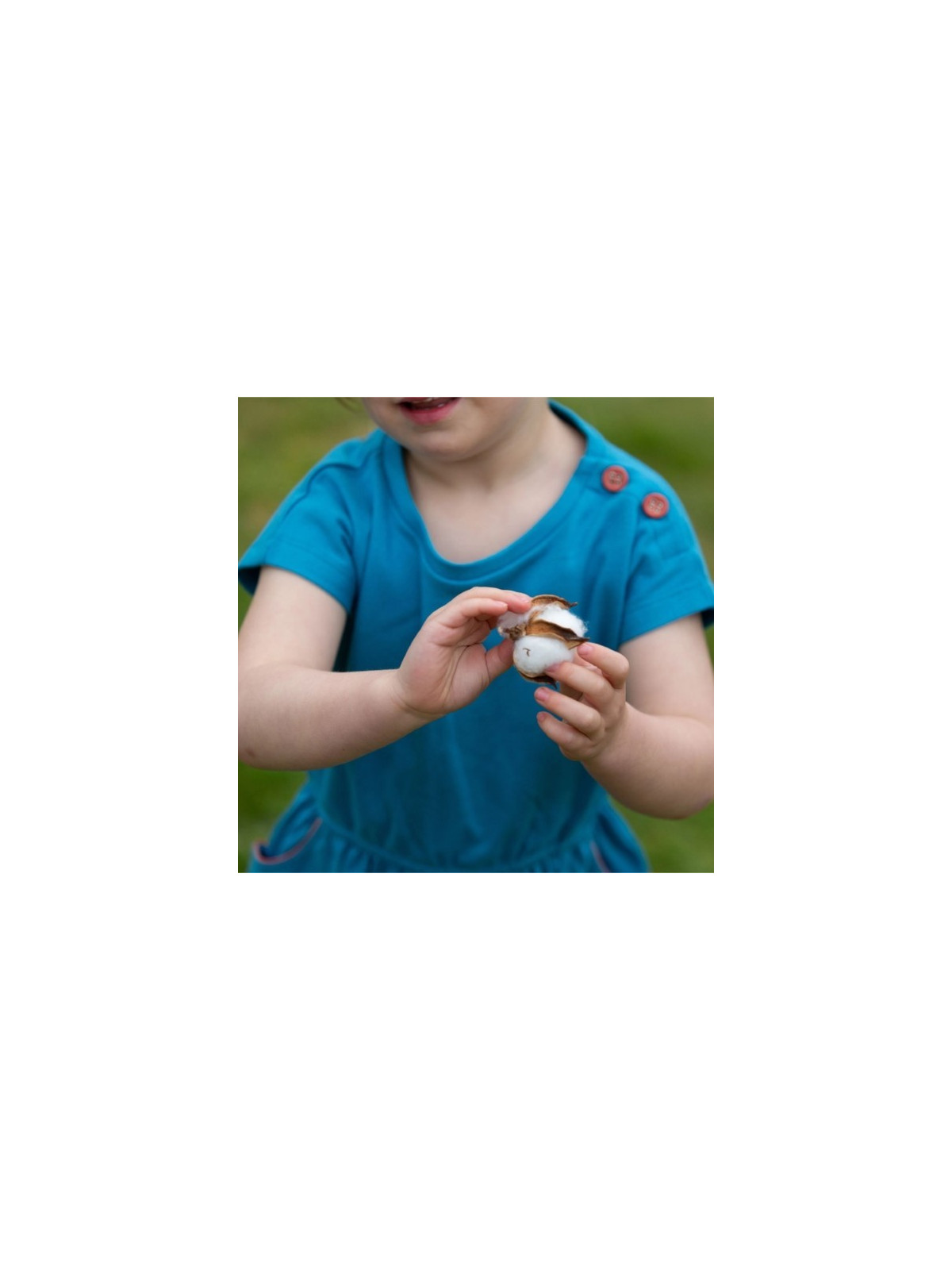 Little Green Radicals - Bio Kinder Jersey Kleid mit U-Boot-Ausschnitt, blau