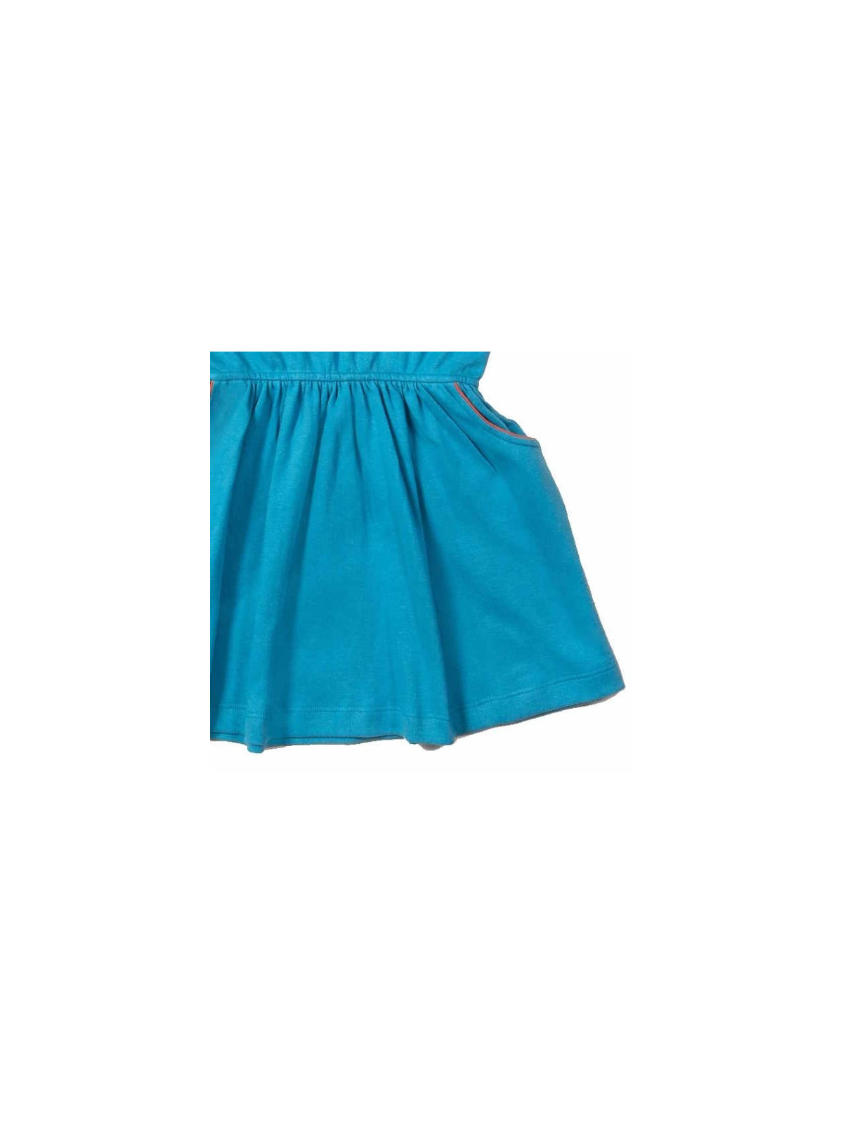 Little Green Radicals - Bio Kinder Jersey Kleid mit U-Boot-Ausschnitt, blau