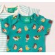 Little Green Radicals - Bio Baby Body Doppelpack kurzarm mit Vogel-Allover und Streifen